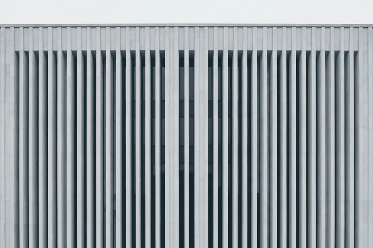 Abstract architectural detail of a monumental civic facade